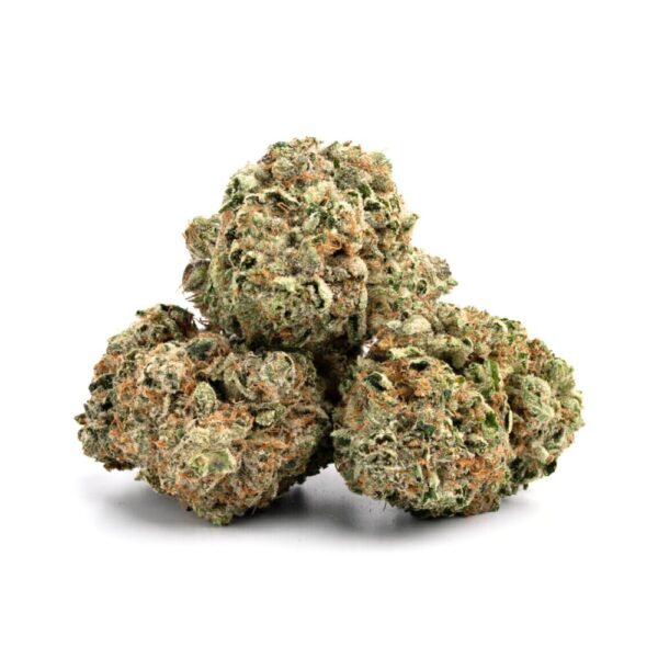 Three Diamond OG buds on a white background