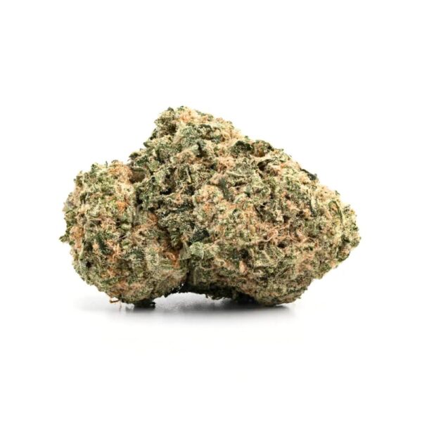 A single bud of Diamond OG on a white background