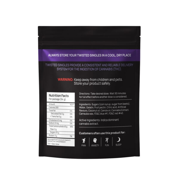 Twisted Extracts - Sour Blueberry Twisted Singles - 1200mg THC - Indica - Image 2