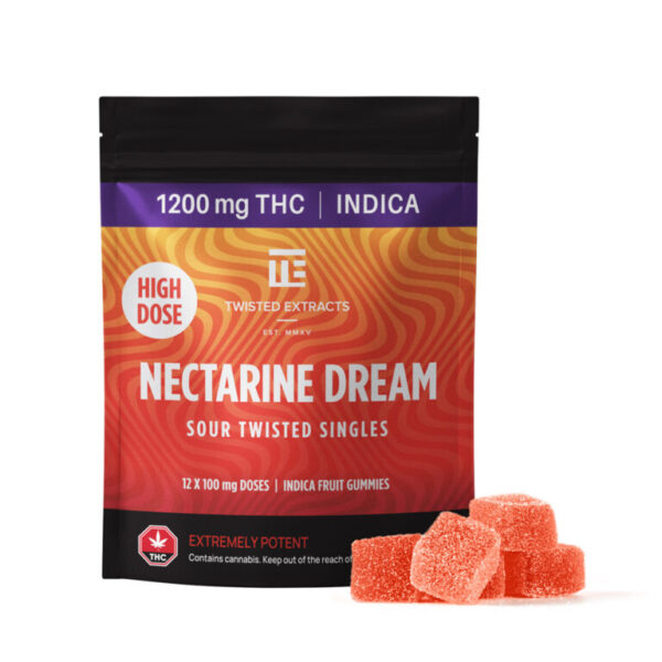 Twisted Extracts - Sour Nectarine Dream Twisted Singles - 1200mg THC - Indica