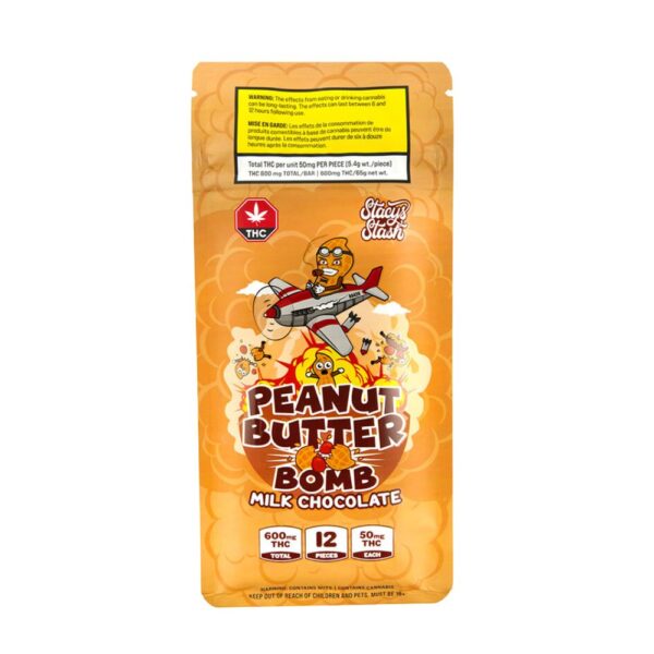 Stacy’s Stash – Peanut Butter Bomb Chocolate Bar – 600mg THC