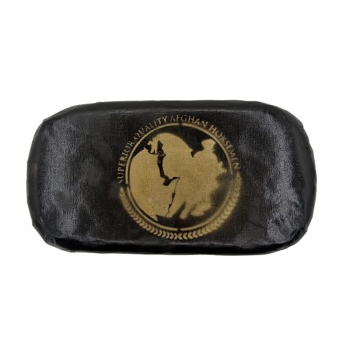 An image of Afghan Horseman Hash with a stamp that reads "Superior Quality Afghan Horseman" on a white background