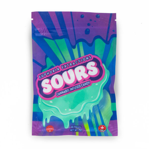 Euphoria Extractions - Sour Blue Raspberry Gummies - Indica - 600mg THC