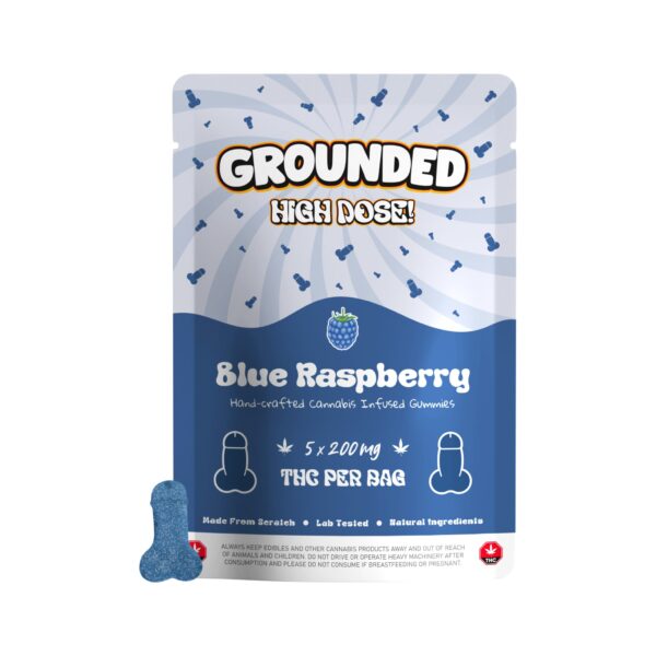 Grounded High Dose Blue Raspberry Gummies