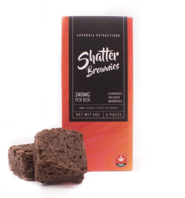 Euphoria Extractions - Shatter Brownies - 240mg THC - Indica