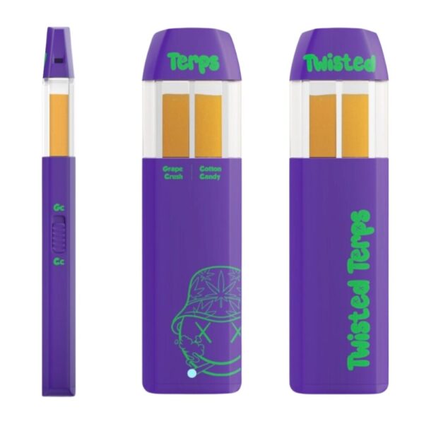 Twisted Terps - Dual Chamber Vape Pen - 2ml - Grape Juice & Cotton Candy