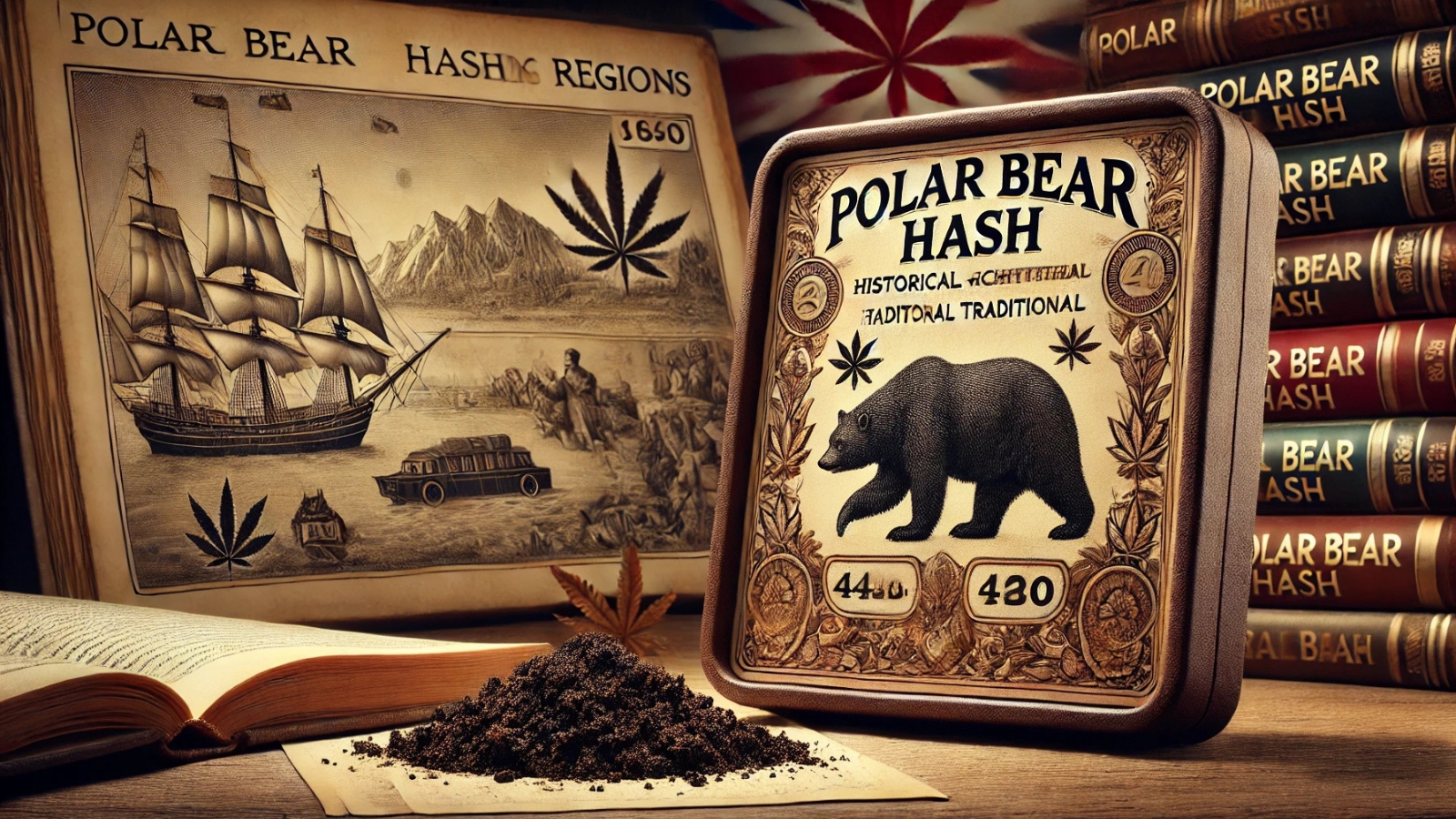 An Image of Polar Bear Hash On a Book background with hash on a piece of paper.