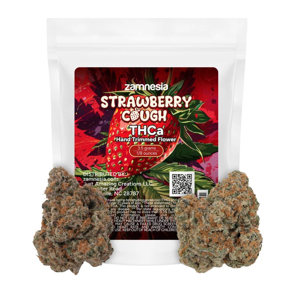 A bag of strawberry cough buds