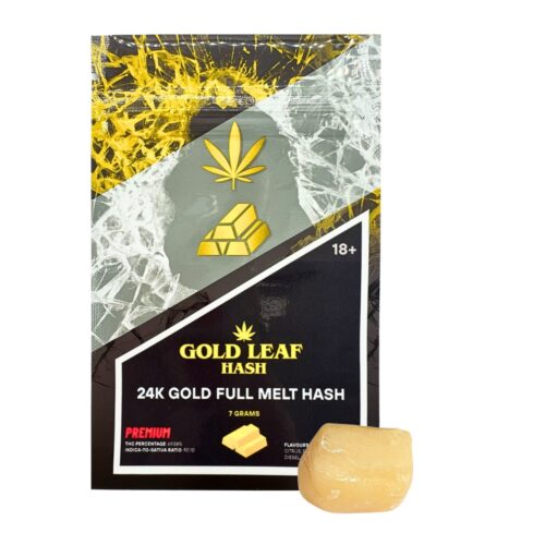 An image of gold leaf hash 24 k gold full melt hash