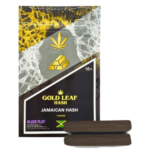 Gold Leaf Hash Jamaican Hash on a white background