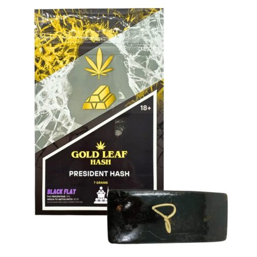 An image of gold leaf hash president hash