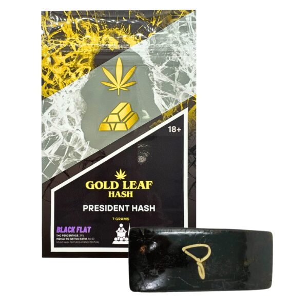 An image of gold leaf hash president hash