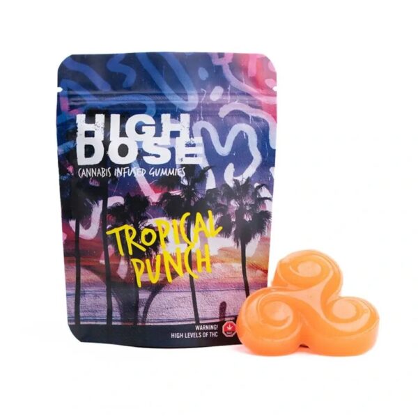 High Dose – Tropical Punch Gummies – 1000mg THC