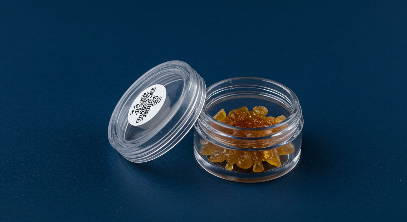 thc shatter in a container