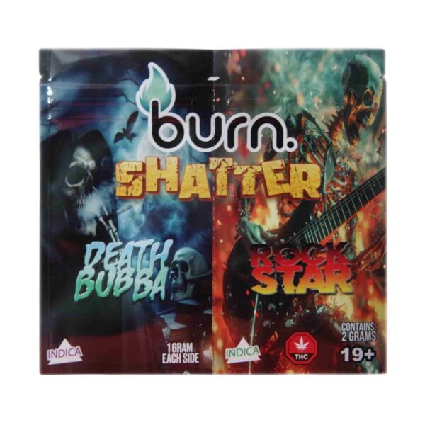An image of Burn Death Bubba + Rockstar Shatter showcasing the branded packaging on a white background