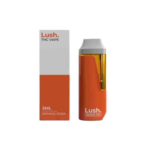 A Lush - Orange Soda 2g THC Vape Pen on a clean white background