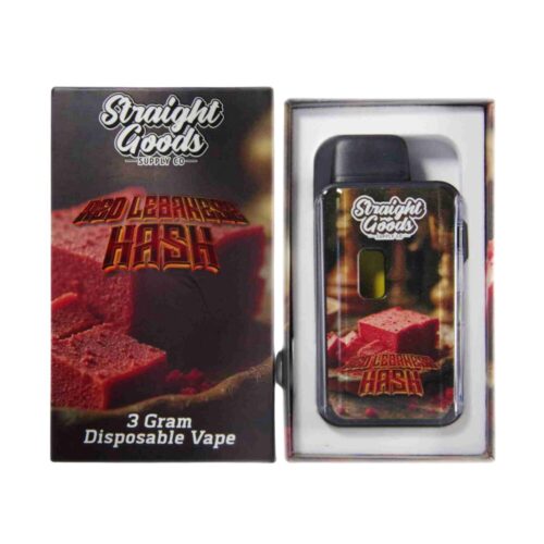 The Straight Goods - Red Lebanese Hash 3g THC Vape on a clean white background