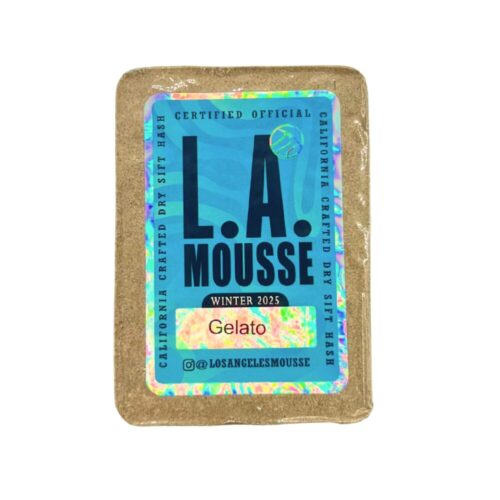 An image of LA Mousse Dry Sift Hash in branded packaging on a clean white background