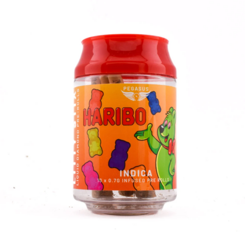 Litty Stix - Gummy Bears Liquid Diamond Infused Pre Rolls on a clean white background