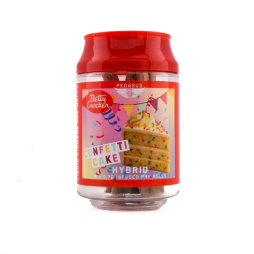 Litty Stix - Confetti Cake Liquid Diamond Infused Pre Rolls on a clean white background