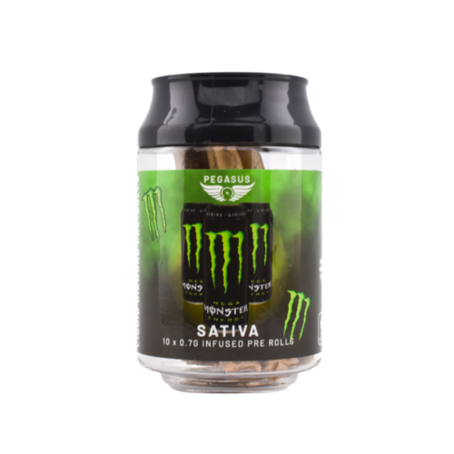Litty Stix – Monster Liquid Diamond Infused Pre Rolls on a clean white background