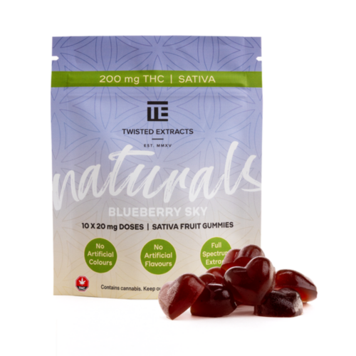 Twisted Naturals – Blueberry Sky Gummies – 200mg THC