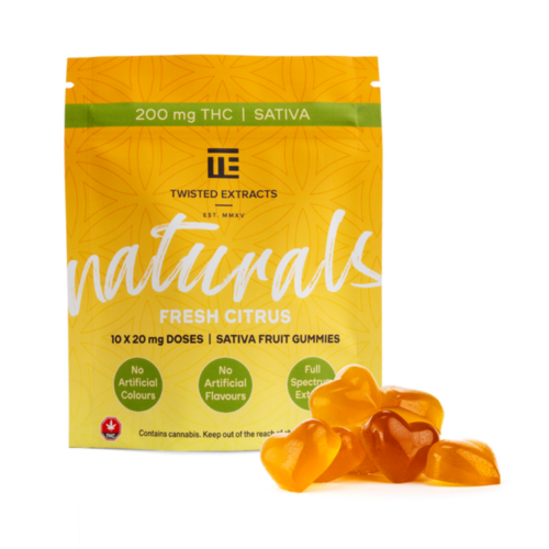 Twisted Naturals – Fresh Citrus Gummies – 200mg THC