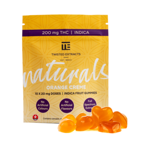 Twisted Naturals – Orange Creme Gummies – 200mg THC