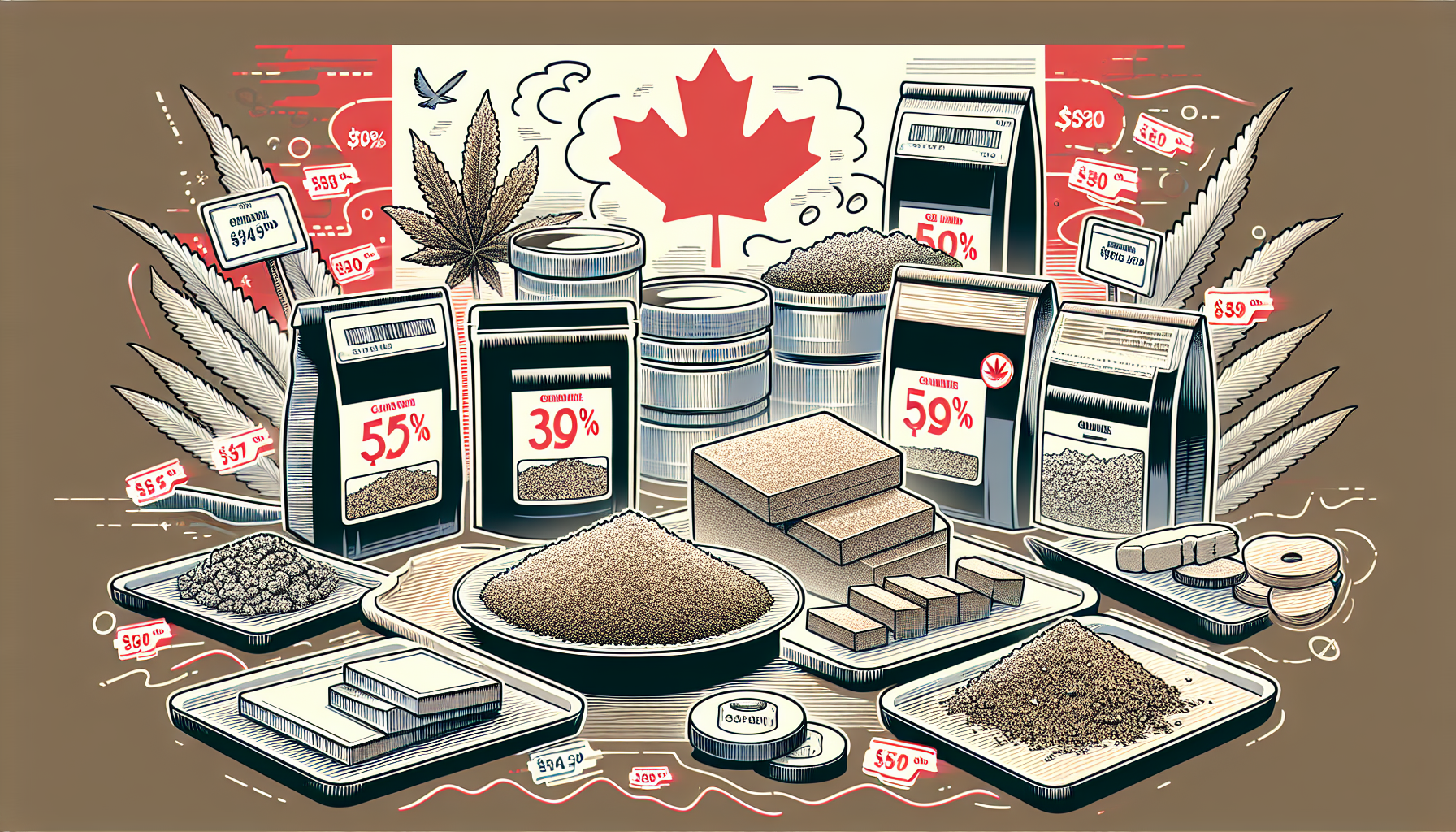 Visual representation of wholesale hash deals and promotions in Canada