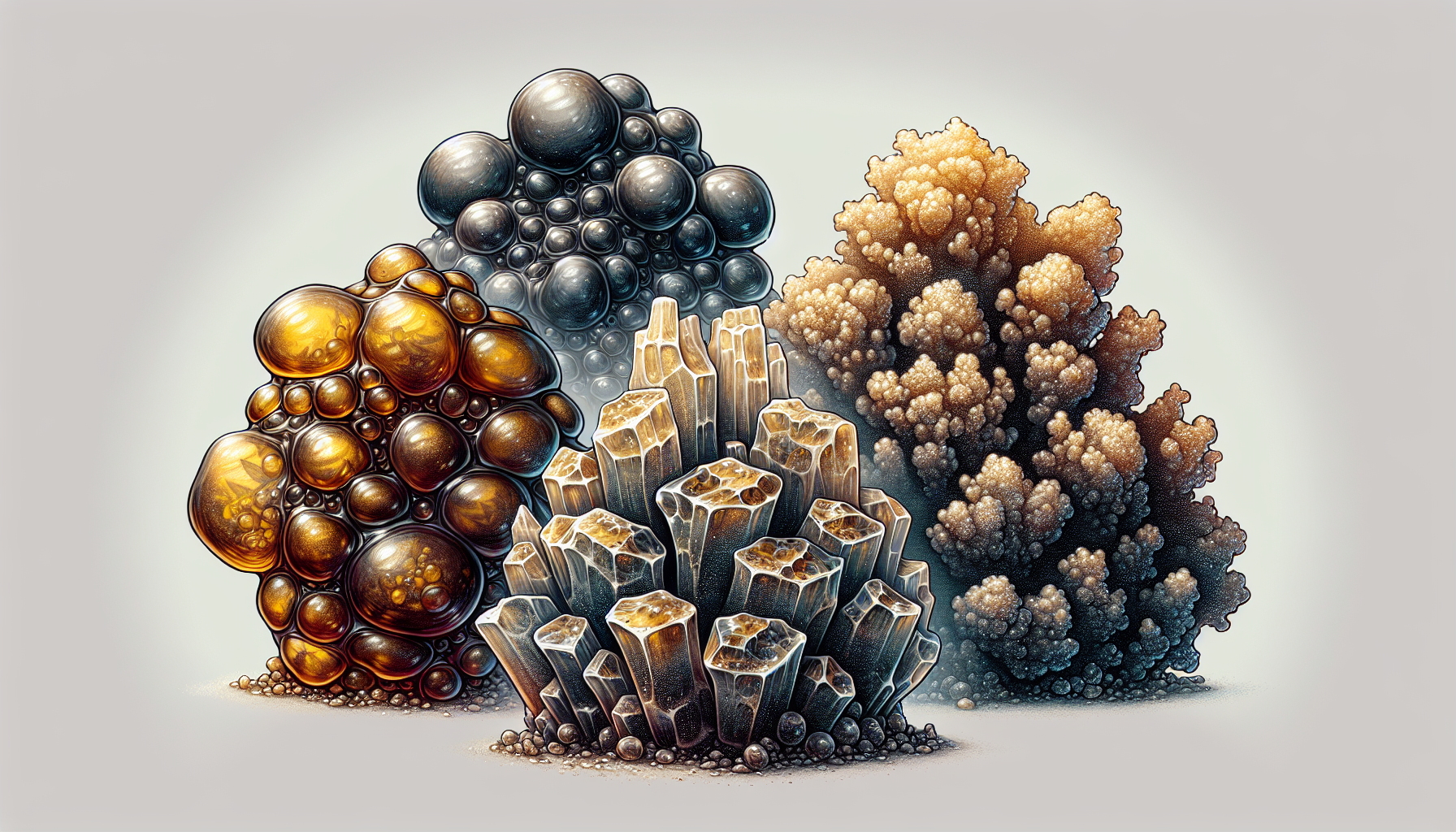 Artistic depiction of various forms of hash