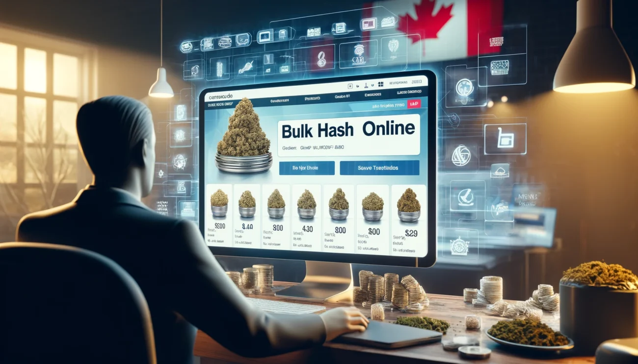 A man buying bulk hash online in canada