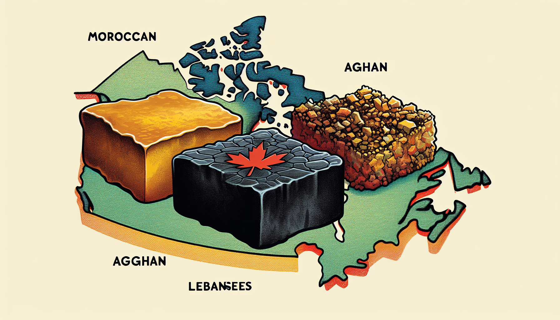 Selection of popular hash types in Canada