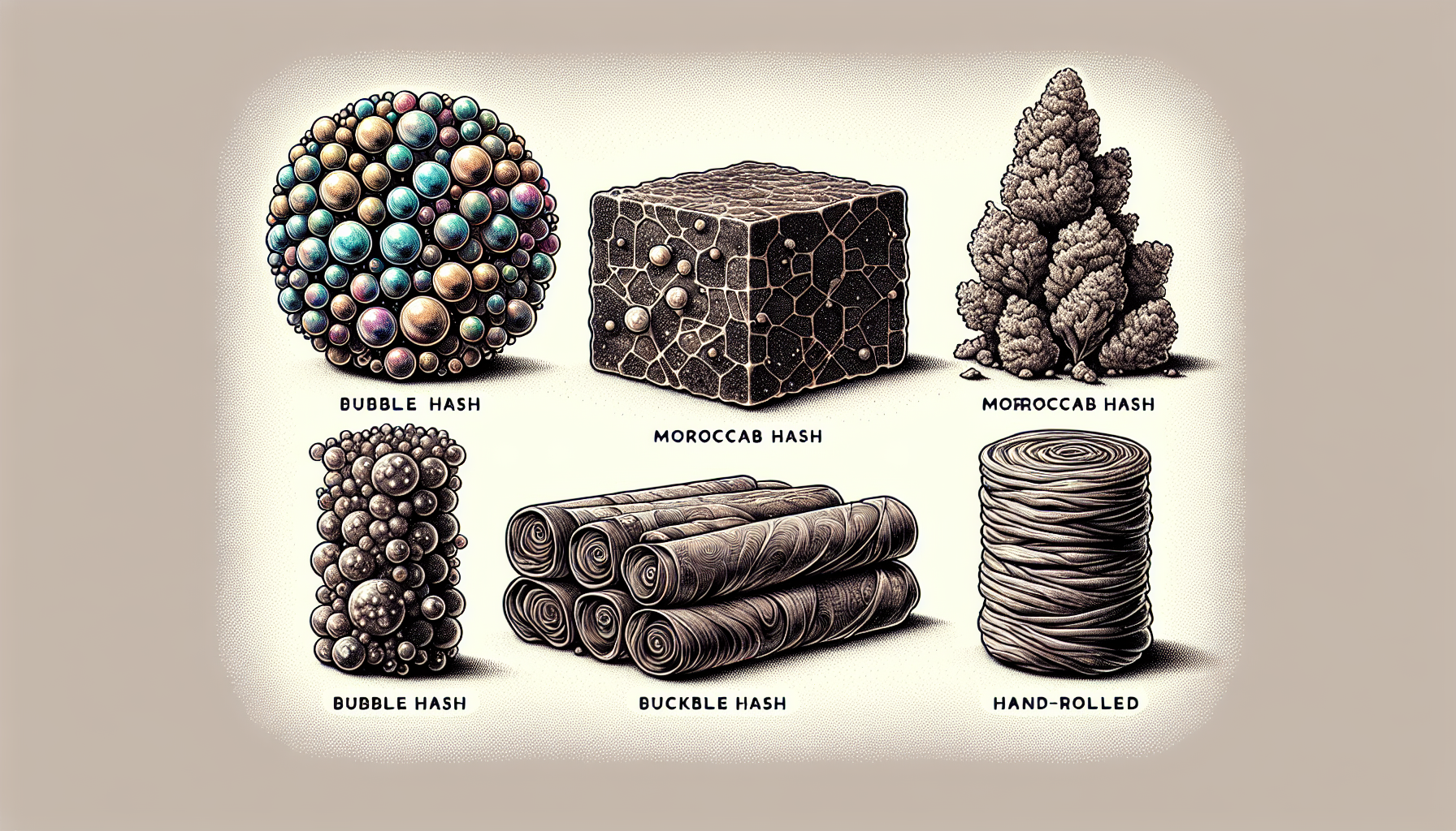 Various types of high-quality hash products