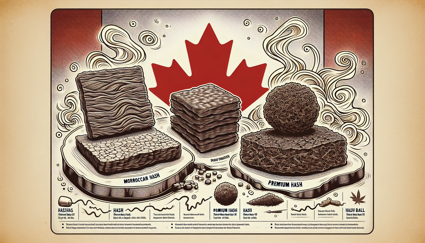 Illustration of different types of hash and their effects in Canada